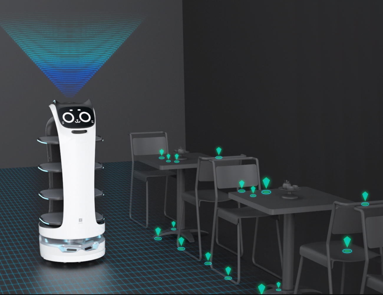 Robot de Servicio en restaurante