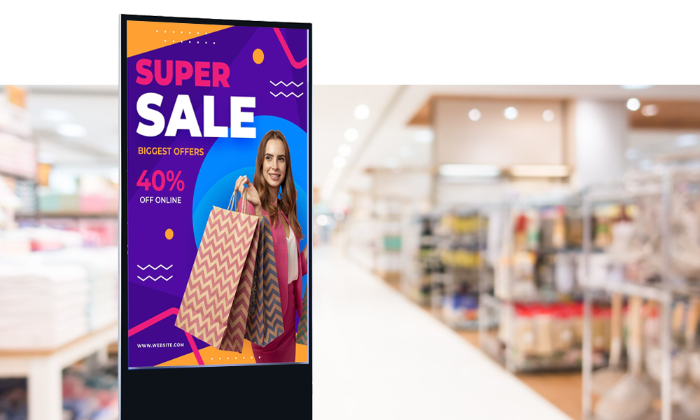 Tienda con pantalla